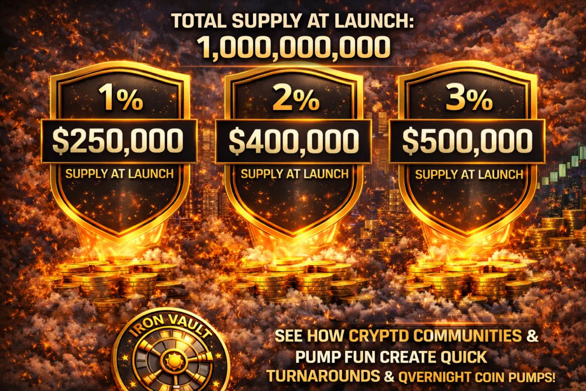 Total Supply At Launch: 1,000,000,000 — 1% $250,000 | 2% $400,000 | 3% $500,000