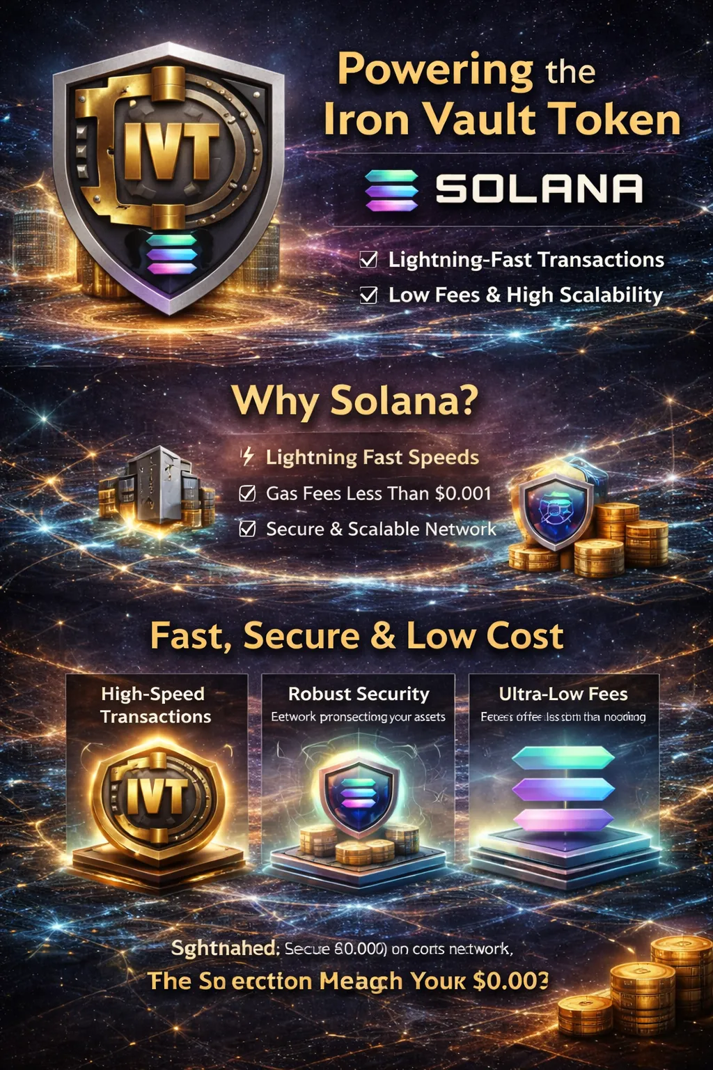 Powering the Iron Vault Token — Solana infographic